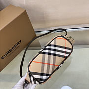 Burberry Mini Check Shoulder Bag in Cotton Twill Beige - 5