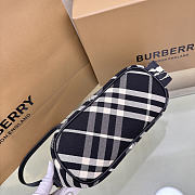 Burberry Mini Check Shoulder Bag in Cotton Twill Black - 3