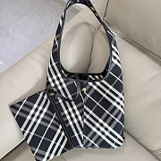 Burberry Small Check Twill Shoulder Bag In Black - 1