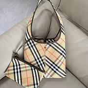 Burberry Small Check Twill Shoulder Bag In Beige - 1