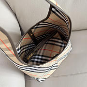Burberry Small Check Twill Shoulder Bag In Beige - 5