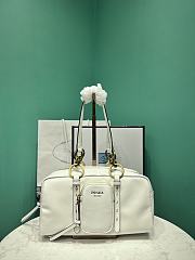 Prada Soft calfskin large slouchy shoulder bag white - 1