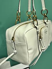 Prada Soft calfskin large slouchy shoulder bag white - 4