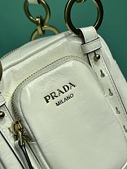 Prada Soft calfskin mini slouchy shoulder bag white - 6