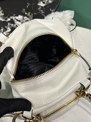 Prada Soft calfskin mini slouchy shoulder bag white - 4