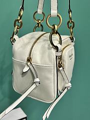 Prada Soft calfskin mini slouchy shoulder bag white - 3