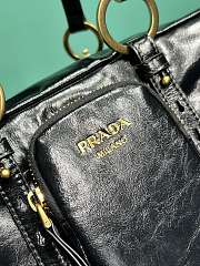Prada Soft calfskin large slouchy shoulder bag black - 6