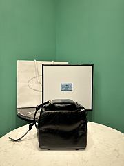 Prada Soft calfskin mini slouchy shoulder bag black - 4