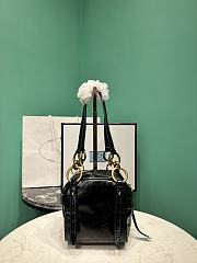 Prada Soft calfskin mini slouchy shoulder bag black - 3