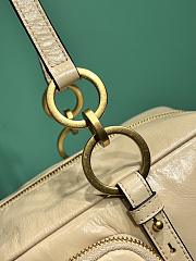 Prada Soft calfskin large slouchy shoulder bag beige - 3