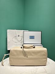 Prada Soft calfskin large slouchy shoulder bag beige - 2