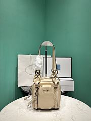 Prada Soft calfskin mini slouchy shoulder bag beige - 1