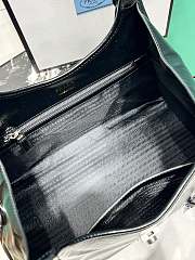 Prada Glossy Calfskin Large Tote Bag Black - 6