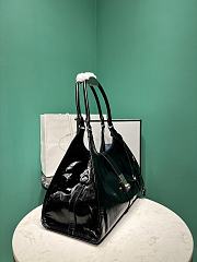 Prada Glossy Calfskin Large Tote Bag Black - 4