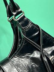 Prada Glossy Calfskin Large Tote Bag Black - 3