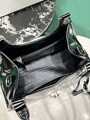 Prada Glossy Calfskin Medium Tote Bag Black - 4