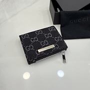 Gucci Small wallet with Gucci plaque black GG denim - 4