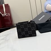 Gucci Small wallet with Gucci plaque black GG denim - 5