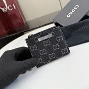 Gucci Small wallet with Gucci plaque black GG denim - 3