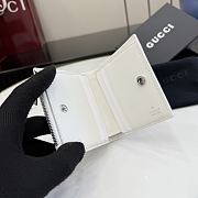 Gucci Small Perforated GG Wallet In White - 3