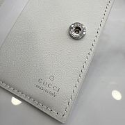 Gucci Small Perforated GG Wallet In White - 2