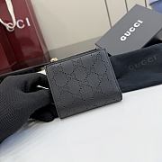 Gucci Small Perforated GG Wallet In Black - 2