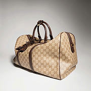 Gucci Essence Classic medium duffle bag sand and brown GG canvas - 4
