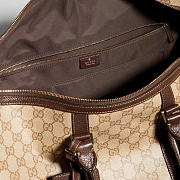 Gucci Essence Classic medium duffle bag sand and brown GG canvas - 2