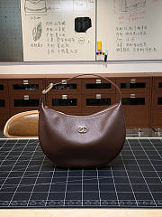 Chanel Top Handle Hobo Bag Dark Brown Grained Calfskin Gold Hardware - 1