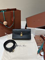 Loro Piana Extra Pochette Calfskin In Black - 1