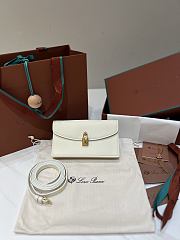Loro Piana Extra Pochette Calfskin In Whisper White - 1