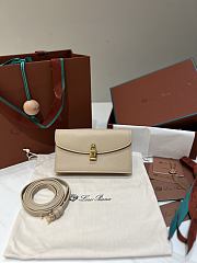 Loro Piana Extra Pochette Calfskin In Light Mastic - 1
