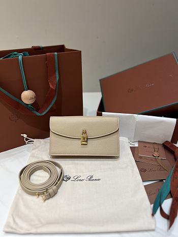 Loro Piana Extra Pochette Calfskin In Light Mastic