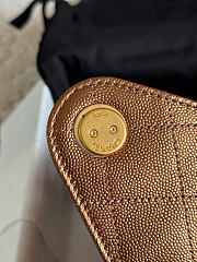Chanel 25 Small Metallic Bronze Caviar Quilted Bag - 4