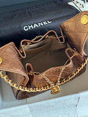 Chanel 25 Small Metallic Bronze Caviar Quilted Bag - 3