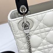 Dior Mini Lady Dior Bag with Chain caning in slatted and black - 5