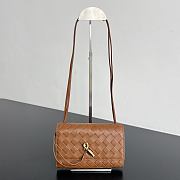 Bottega Veneta Andiamo Tannin Woven Leather Crossbody Pouch - 1