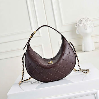 Chanel Clutch bag with chain Lambskin & gold-effect metal brown