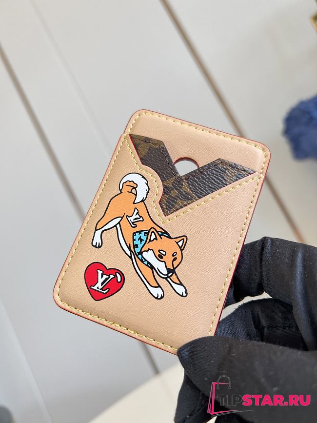 Louis Vuitton Porte-Cartes Magnet Monogram Pets Beige - 1