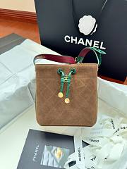 Chanel Bucket Bag In Suede Brown - 4