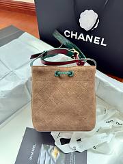 Chanel Bucket Bag In Suede Brown - 2