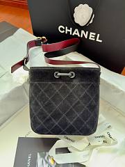 Chanel Bucket Bag In Suede Black - 3