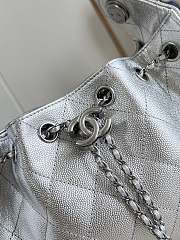 Chanel Mini 25 Hobo Bag Caviar In Pastel Silver - 2