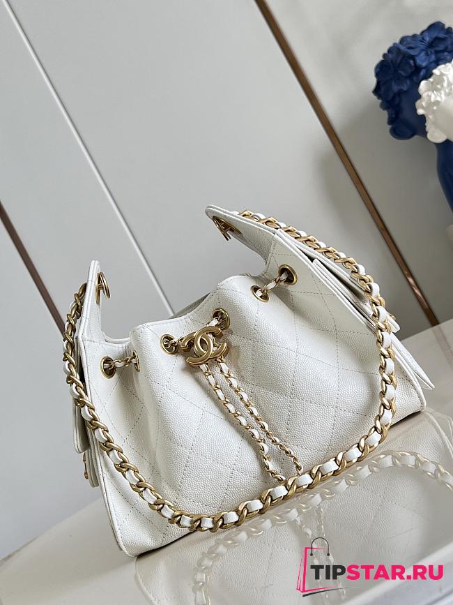 Chanel Mini 25 Hobo Bag Caviar In Pastel White - 1