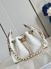 Chanel Mini 25 Hobo Bag Caviar In Pastel White - 1