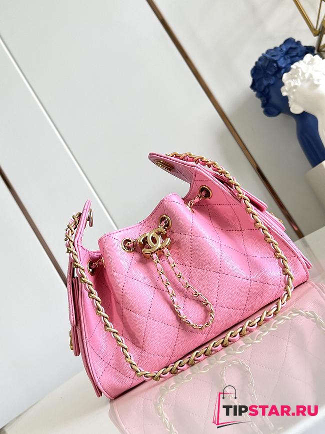 Chanel Mini 25 Hobo Bag Caviar In Pastel Pink - 1