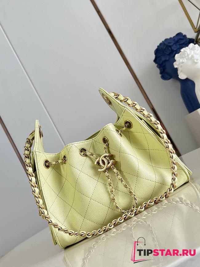Chanel Mini 25 Hobo Bag Caviar In Pastel Yellow - 1