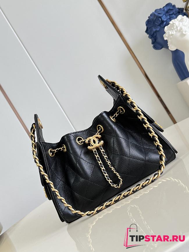 Chanel Mini 25 Hobo Bag Caviar In Black - 1