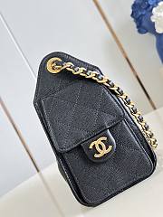 Chanel Mini 25 Hobo Bag Caviar In Black - 6