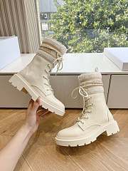 Dior D-Major Ankle Boots In White - 4